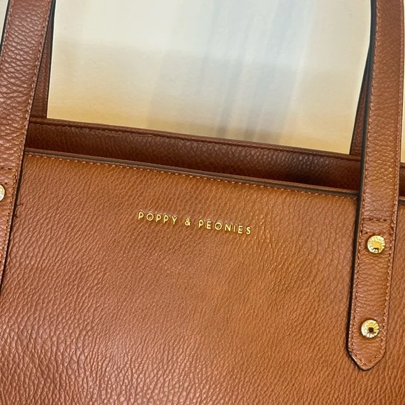 Poppy & Peonies Go Getter Tote Chestnut - Picture 6 of 10